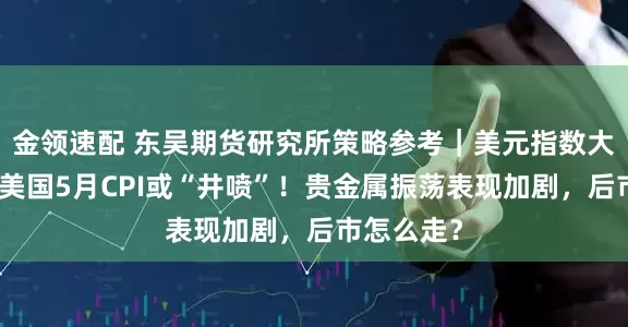金领速配 东吴期货研究所策略参考｜美元指数大幅调整，美国5月CPI或“井喷”！贵金属振荡表现加剧，后市怎么走？