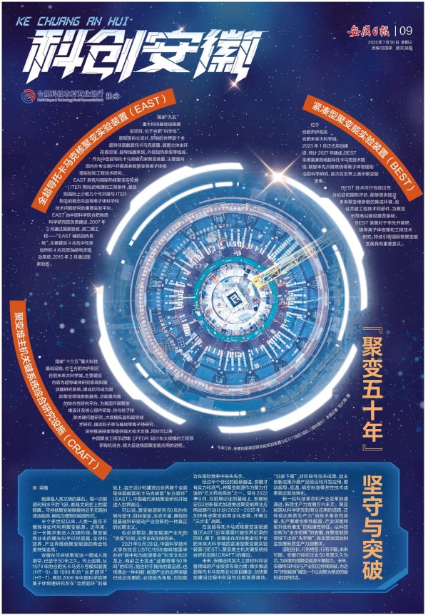 钱程速配 科创安徽 |“聚变五十年” 坚守与突破_大皖新闻 | 安徽网